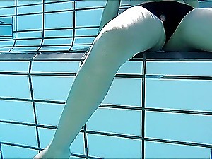 super sexy ass with thong  showing asshole