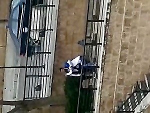 Hairy Italian seduce a priest to fuck her ass